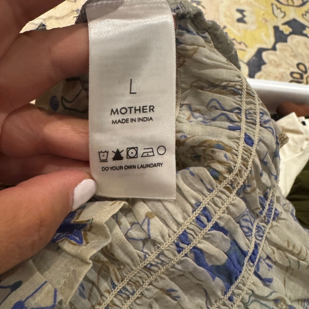 MOTHER Printed Blouse with Blue Accents - Picture 6 of 6